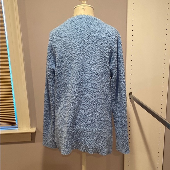 Sanctuary Blue V-Neck Sweater with Textured Knit - Picture 8 of 10